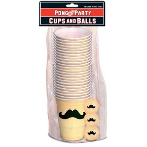 Mustache Beer Pong Pack