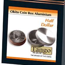 Okito-Coin-Box-Aluminum-Half-Dollar-by-Tango