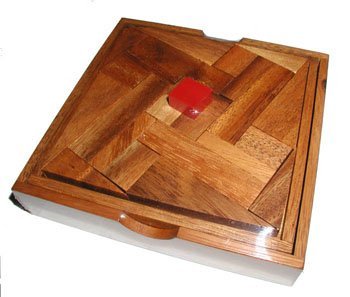 Impossible Square Wood Brain Teaser Puzzle