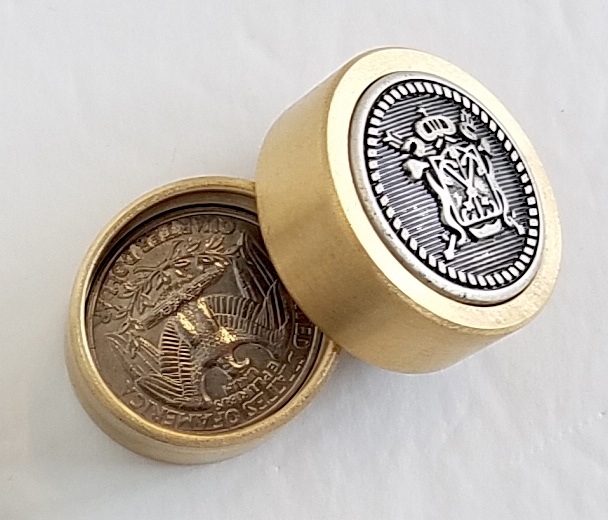 Coin Thru Brass Box