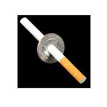 Cigarette Thru Half - Silver