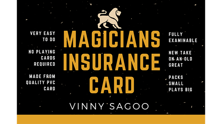 Magicians Insurance Card by Vinny Sagoo